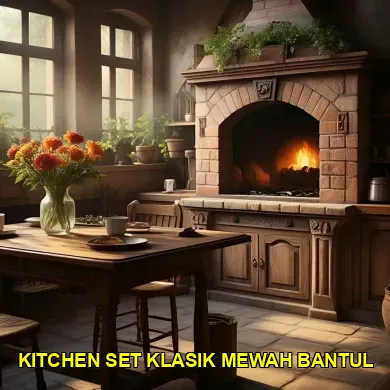 Keindahan Kitchen Set Klasik Mewah di Bantul